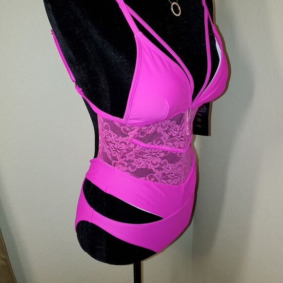 Sexy Black Lace Cutout Swimsuit - Picture 7 of 14